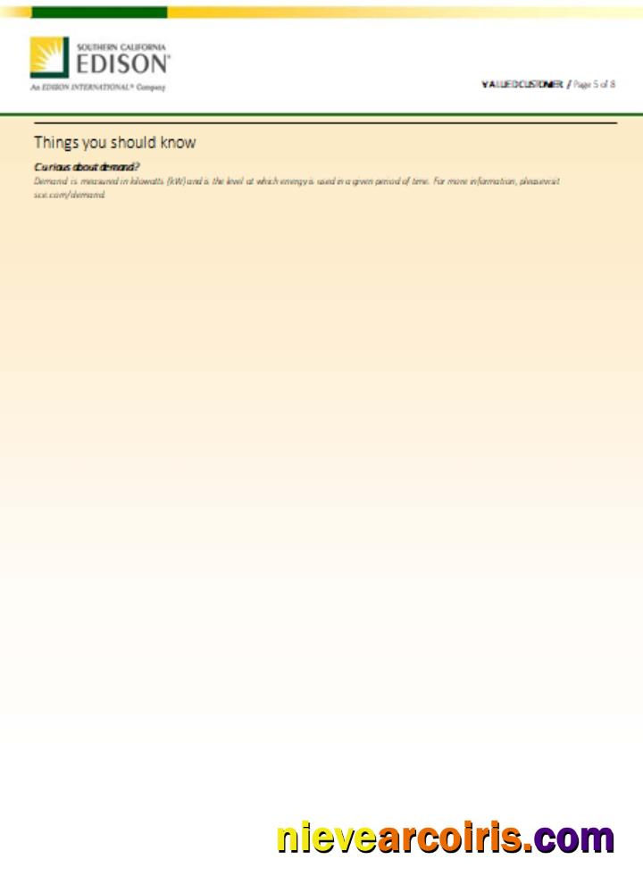 Southern California EDISON utility business bill, page 5